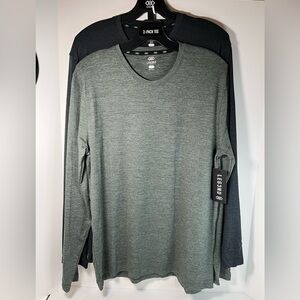 LEG3ND Super Soft Light Weight Stretch Moisture Wicking Long Sleeve 2pc set tees